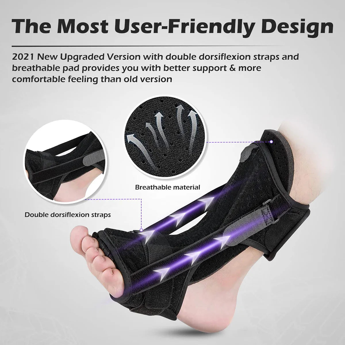 Foot pain adjustable orthopedic splint