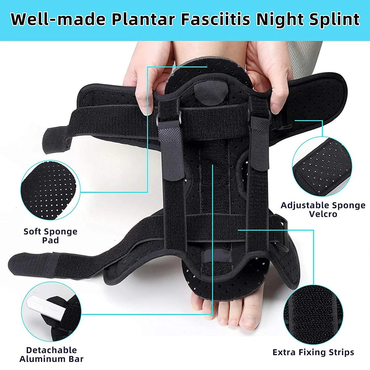 Foot pain adjustable orthopedic splint